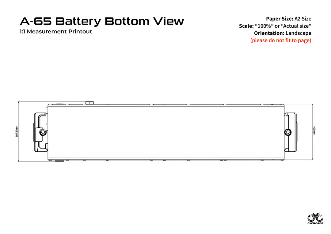 CYC A65 A-Series 65v 20AH Ebike Battery