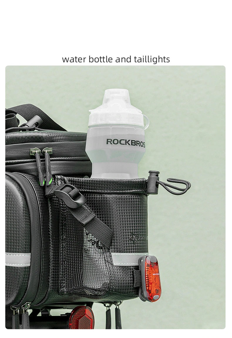 Electrify Bike Rear Rack Bag with Integrated Panniers