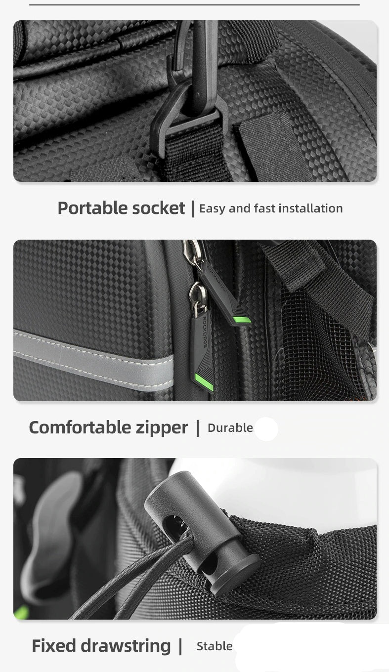 Electrify Bike Rear Rack Bag with Integrated Panniers