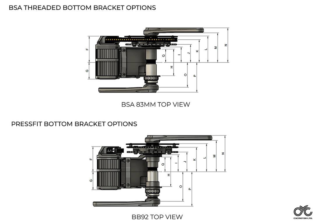 CYC X1 STEALTH Gen 3 Mid-drive Motor Kit