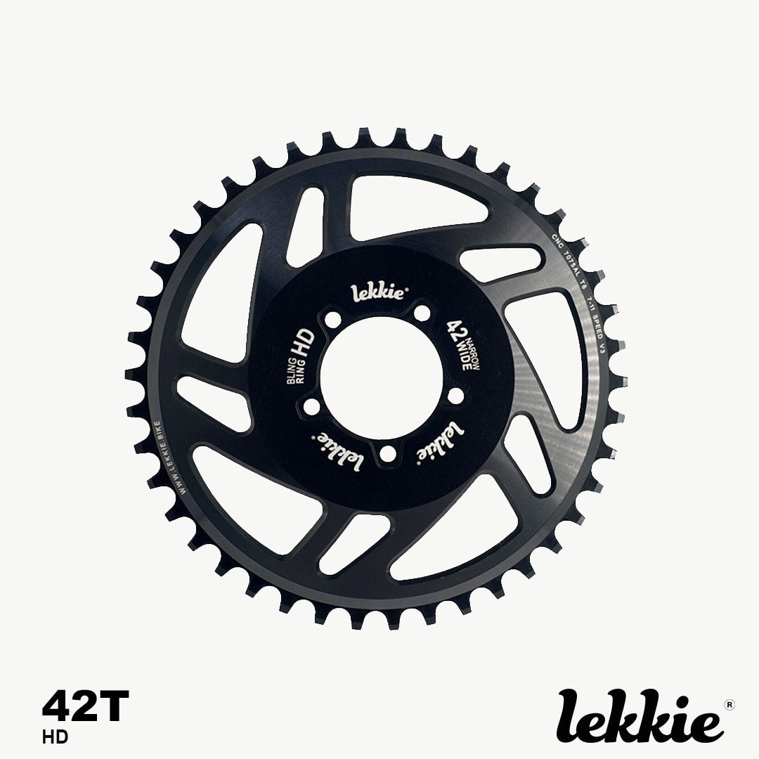Lekkie 28T, 36T, 42T, 46T, 52T BlingRing Chainring for BBS02