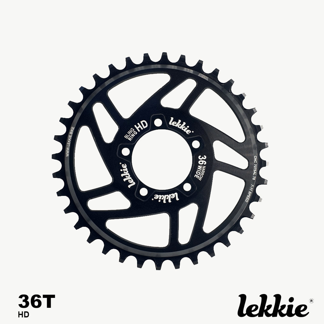 Lekkie 28T, 36T, 42T, 46T, 52T BlingRing Chainring for BBS02
