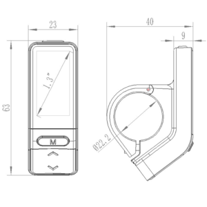 SW102 Small Stealthy Ebike Display for BBS02/BBSHD & TSDZ2