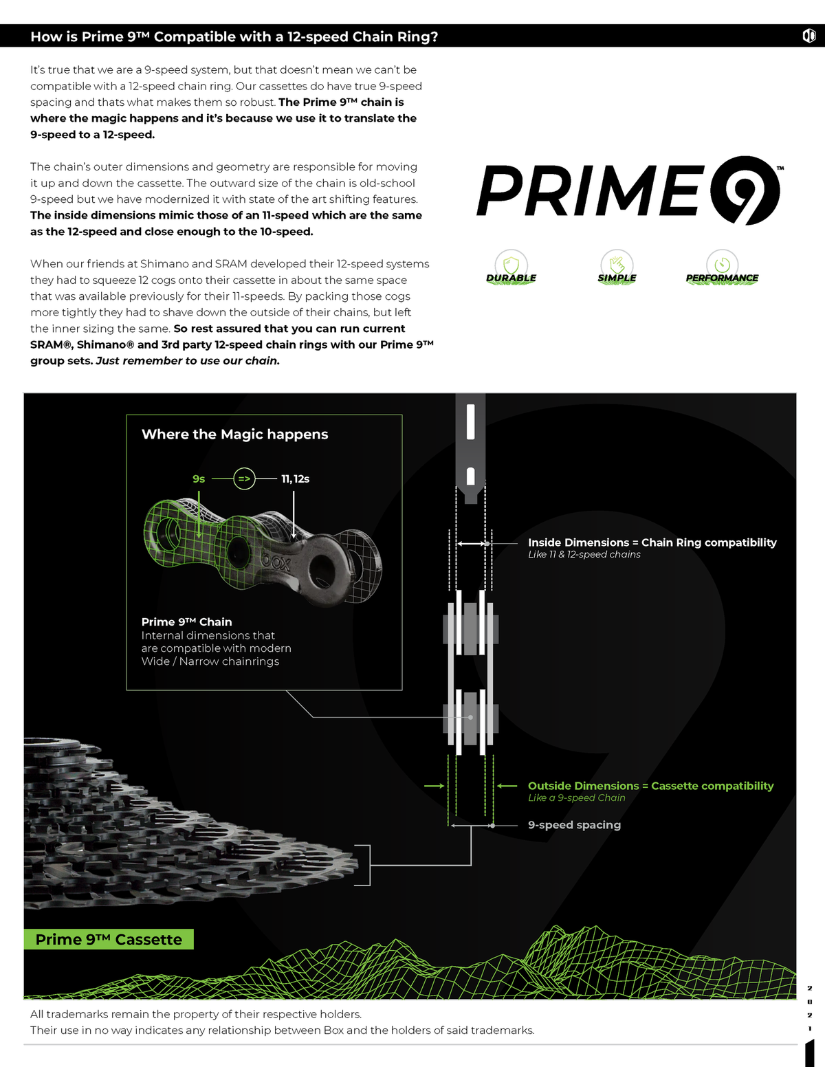 Box Two Prime 9 126 Link E-bike Chain Nickel