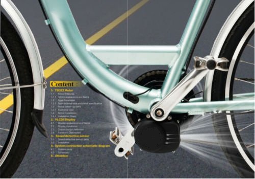 TSDZ2 350W Motor Kit w/Coaster Brake Support 